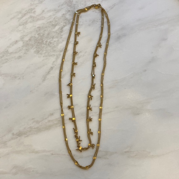 Madewell Gold Necklace and Pouch